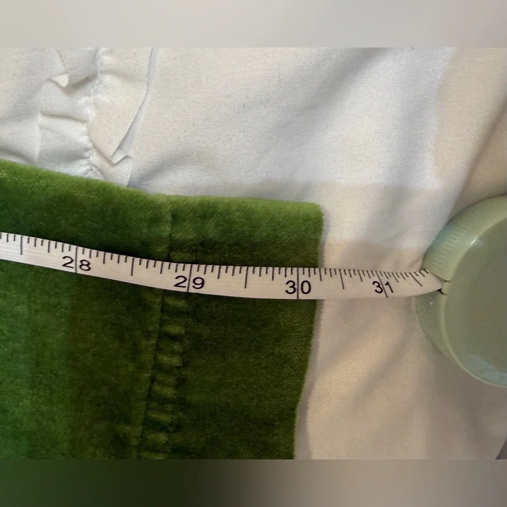 J Crew Green Cotton Velvet and Satin Drawstring Pants Size XL